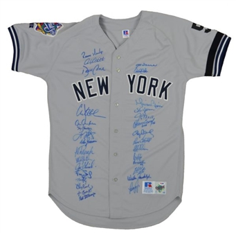 1999 World Series Champion Yankees Team Signed (30 Signatures) Derek Jeter Jersey